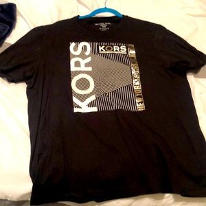 Men’s Blk/Foil SZ LG Michael Kors Tee Shirt